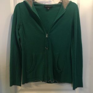 Banana Republic Cashmere blend zip-up with hood